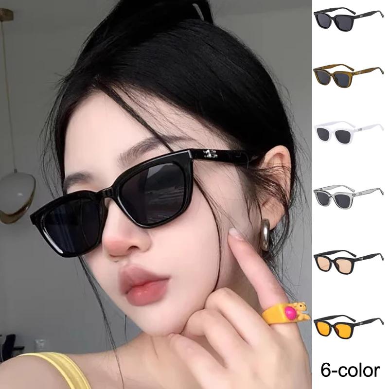 Square Small Frame Sunglasses New Comfortable Gummy Glass Frame Sun Protection Glasses Sun Protection for Travel