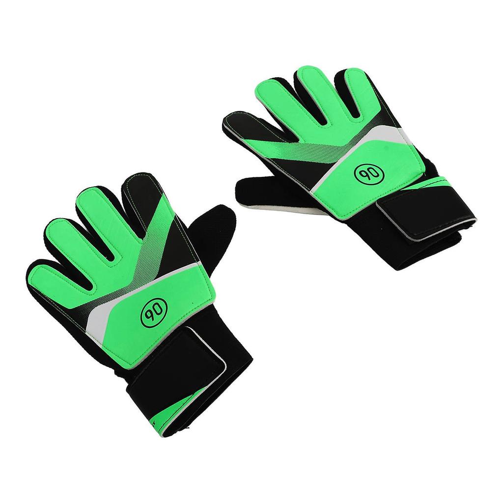1 Pair Kids Goalkeeper Gloves Children Football Goal Keeper Gloves Anti Slip Exercise Gloves Green 15 ~ 16cm / 5.91 ~ 6.3in
