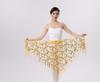 Sequin Tassel Belly Dance Triangle Scarf Waistband for Performance