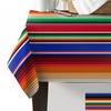Mexican Colorful Striped Rectangle Tablecloth Holiday Party Decoration Reusable Waterproof Tablecloth Mexican Fiesta Table Decor