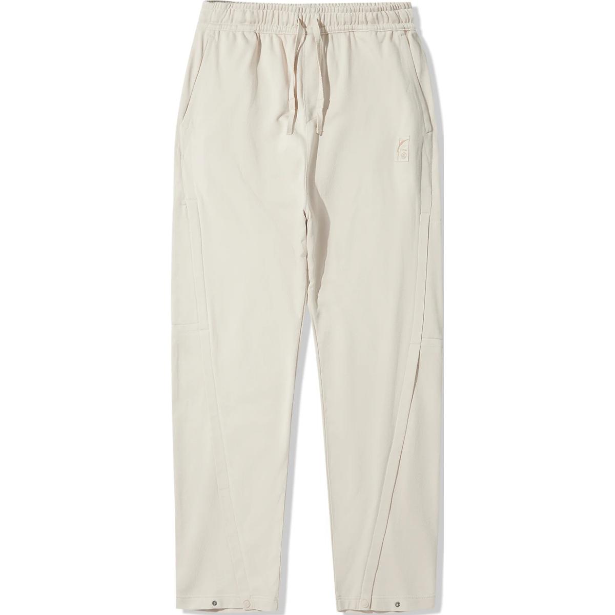 

Li Ning X Jackie Chan Collaboration Kung Fu Series Solid Color Mid Waist Drawstring Straight Leg Casual Pants Men bottoms Oatmeal-Gray AKLUA13-1 M