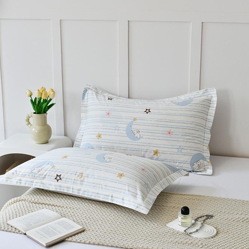 

Ya Green Cotton Printed Pillowcase Pair - Perfect for Dorms and Homes. 45x70cm