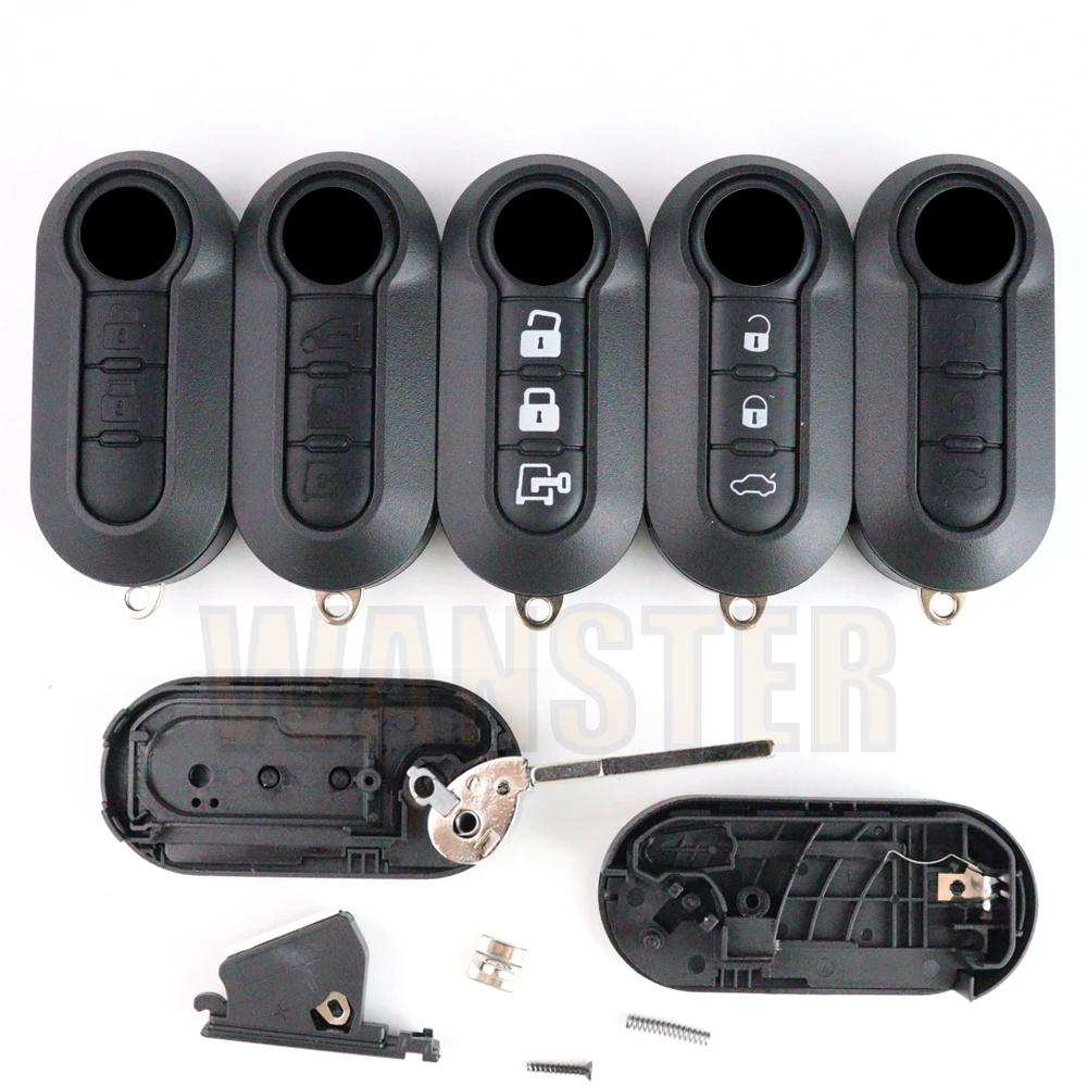 For Fiat 500 Panda Punto Bravo Ducato Stilo Remote Auto Key Case Fob Sip22 Blade Flip Folding Car Key Fob Case Shell Housing
