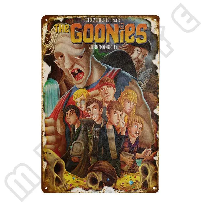Klassischer Film GOONIES Kinoposter Blechschild für Zuhause Bauernhaus Café Küche Badezimmer Toilette Wohnzimmer Wanddekoration