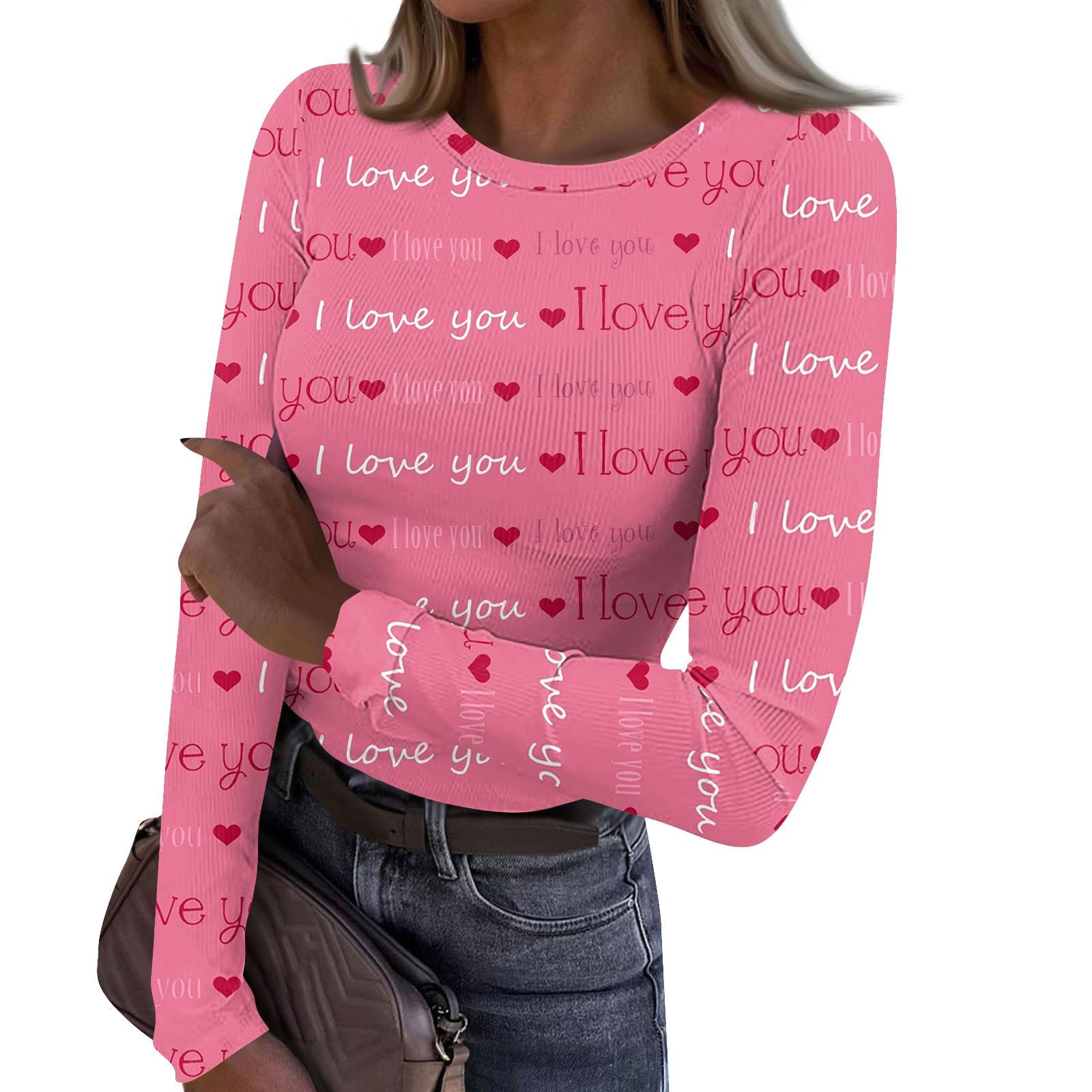 

Женская и зимняя футболка с тонким низом, модная повседневная футболка с градиентным принтом и круглым вырезом, пуловер с длинным рукавом XL арбуз красный