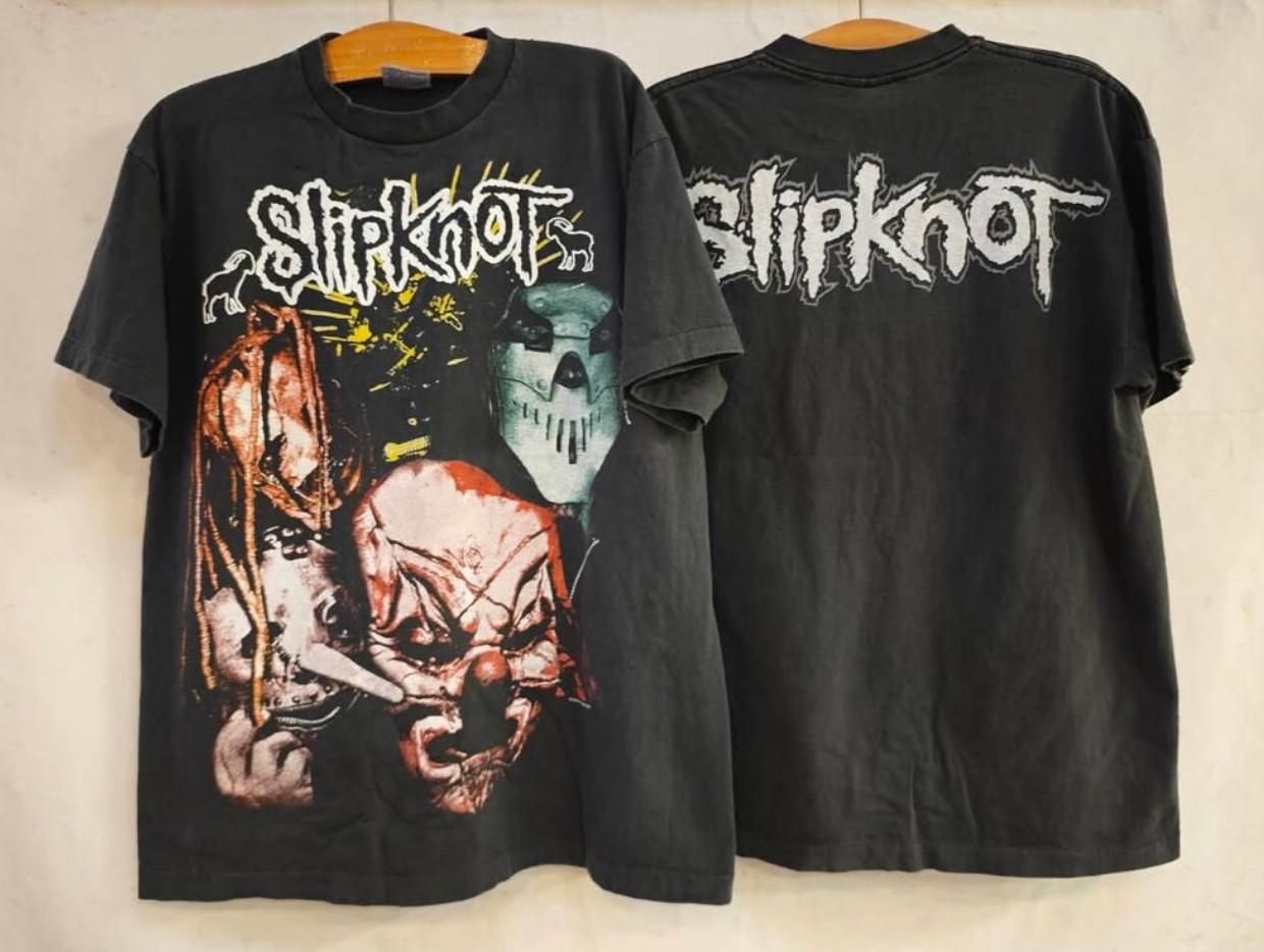 Vintage Slipknot Face Members 90s Metal Band XL Single Stitch T-Shirt REPRINT XXL