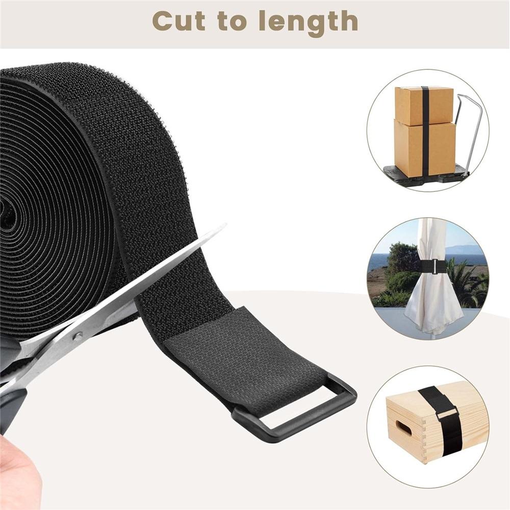 Cinghie Riutilizzabili Robuste a Velcro, Fascette Stringacavi in Nylon Tagliabili da 5m con 20 Fibbie, Diverse Larghezze per Cavi del Rimorchio e Raggruppamento Esterno