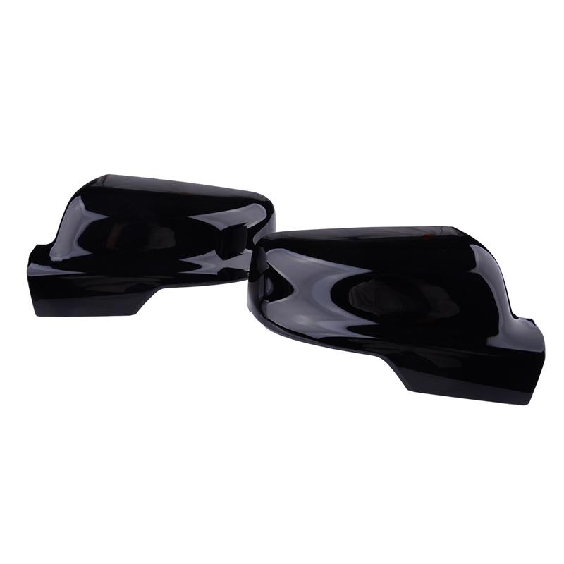 1 Pair Glossy Black Side Rearview Mirror Cover Cap Trim 6RP44KXJAA 6RP45KXJAA Fit for Dodge Ram 1500 DT ABS
