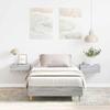 VidaXL Bed Frames Without Mattress Sonoma Grey 100x200 Cm, Bedroom Furniture, Slatted Base, Single Bed, Bed, Box Spring Bed, Bed 861044