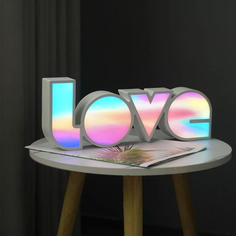 Light Modeling Creative Decorative Light Proposal Confessions Holiday Arrangement English LOVE Letter LED Light Party Decoration