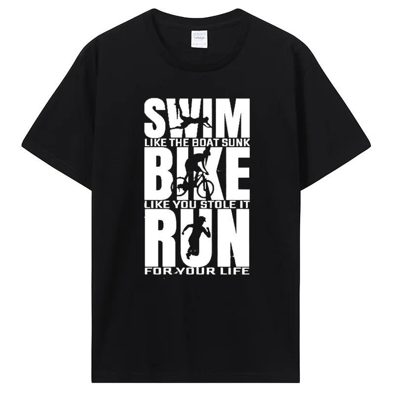Triathlon Triathlete Runninger Swimmings Bikings Funny Ts... M