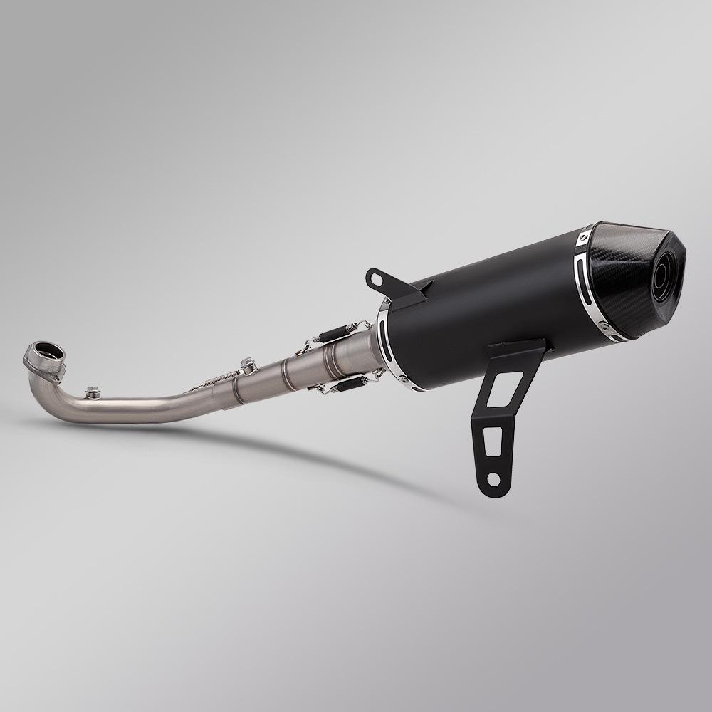 Lifan 368G Motorbike Exhaust System: Stainless Steel Front & Rear Muffler