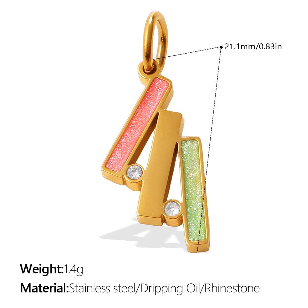 Cute Colorful Oil Dripping Small Pendant Multi-Style Cartoon Pendant Rainbow Smiley Face Love Diy Jewelry Accessories