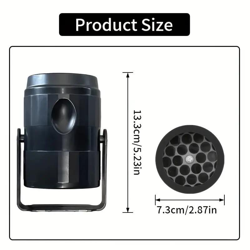 1pc Halloween Projector Light USB Powered LED Night Light with Dynamic Pumpkin Skull Spider 16 Patterns for Bedroom Home Party