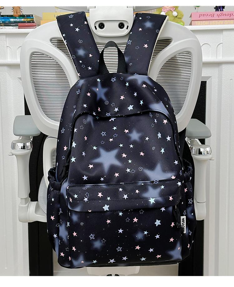 Schoolbag New Mori Ins High Value Fresh Sweet Cute Star Backpack Junior High School Students Lightweight Simple Backpack