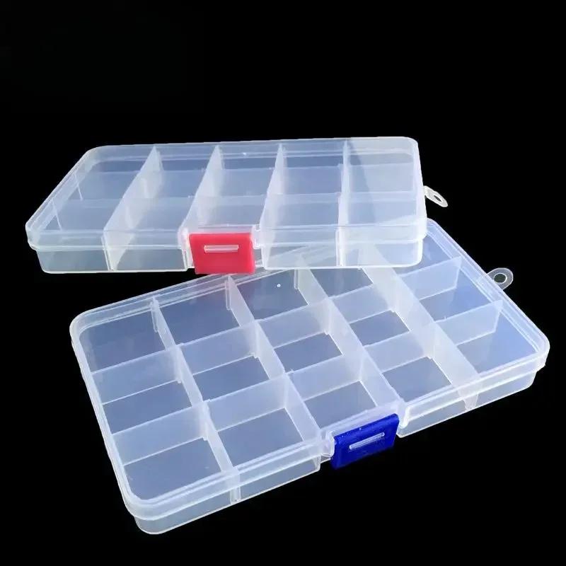 24 Grids Practical Compartment Plastic Storage Box Parts Organizer Box Jewelry Bead Screw Holder Case Display Container 1/3PCS