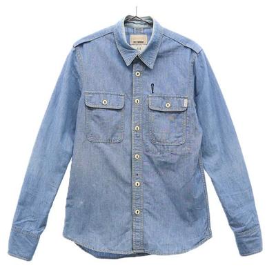 FACTOTUM Made In Japan Long Sleeve Denim Shirt 44 Blue Men's Used