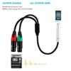 0.3M 24AWG Pure Copper Double Shield 6.35 Female To Dual XLR Female Audio Connecting Cable