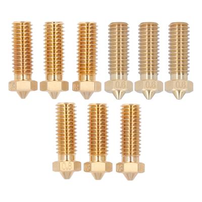 3Pcs Volcano Nozzle Kit Set Brass High Speed Print  1.75mm Long Filament for 3D Printer Extruder