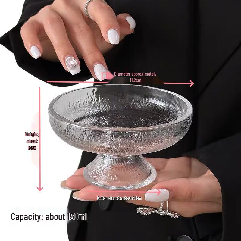 Glacier Glass High-footed Serving Plate