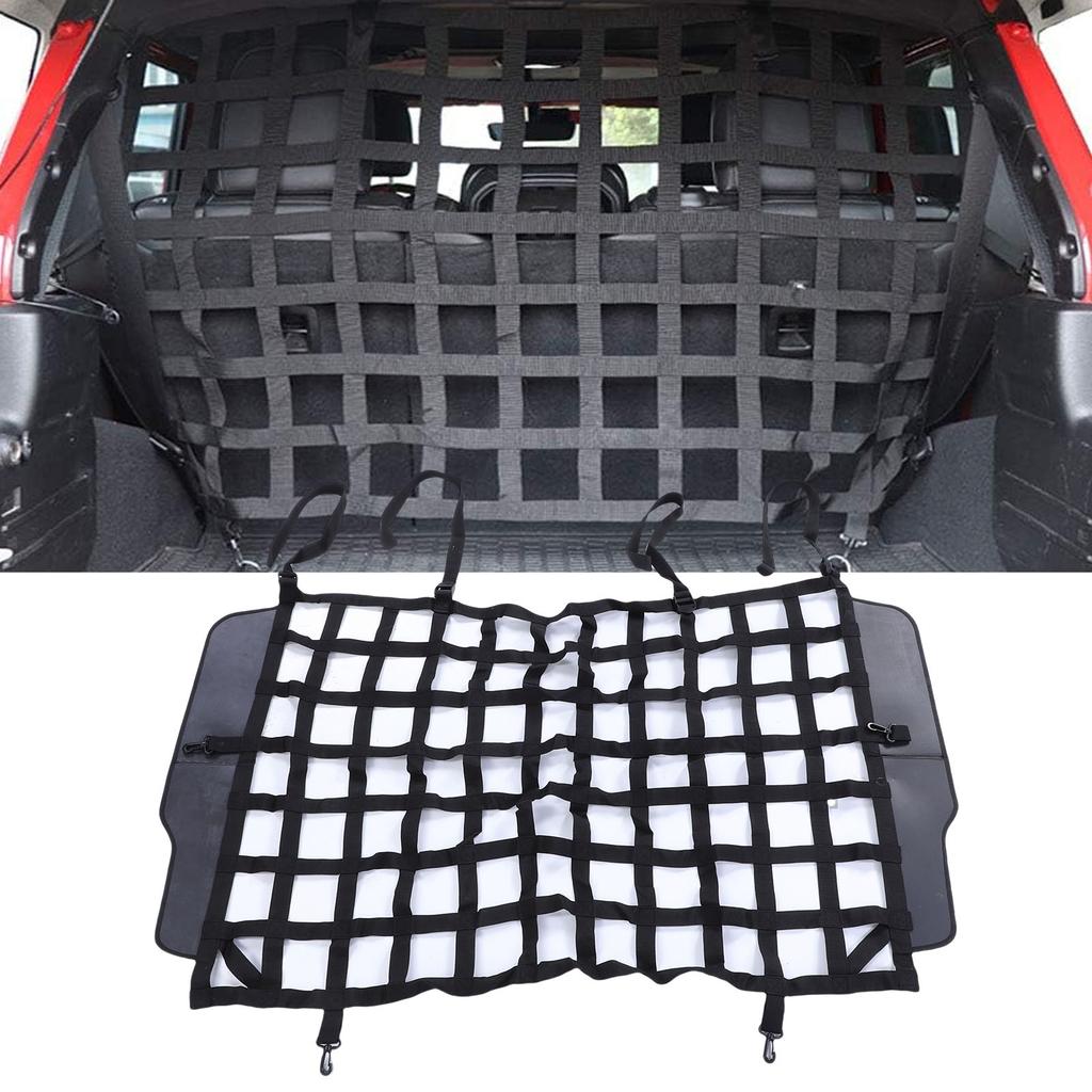 Car     Pet Net Barrier Heavy Duty Back Seat Isolation Barrier Vehicle   Dog Barrier Replacement Fits JK JL 4 Door   2007-2025