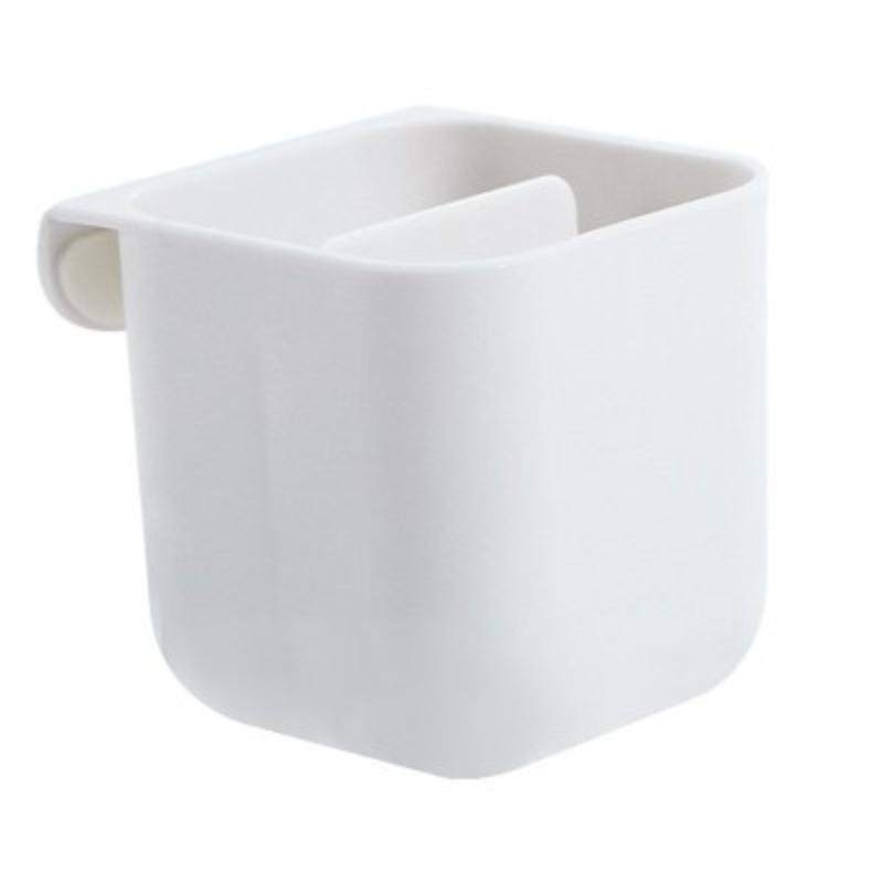 1Pack Desk Pen Holders, Clip-On Pencil Storage Containers, Adhesive Office Supplies Accessory, Pp Plastic Desk Organizer Set