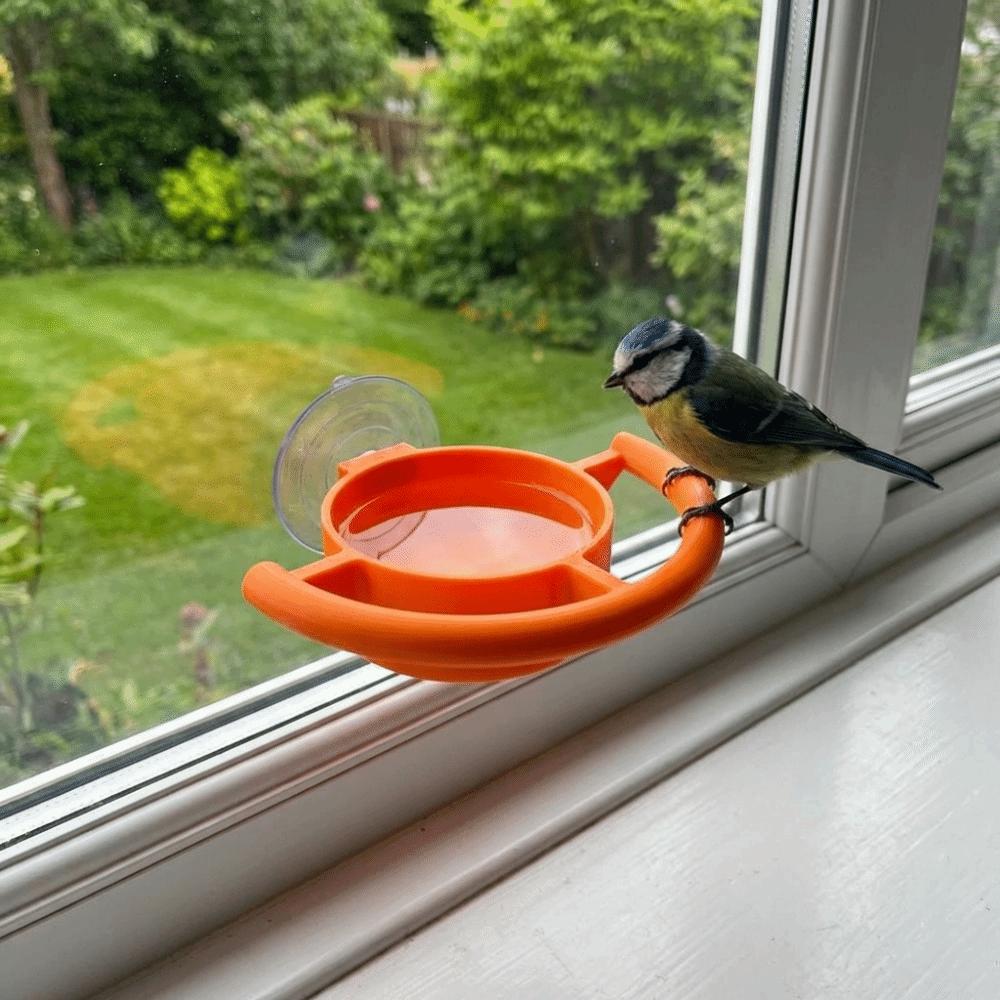 Suction Cup Window Bird Feeder Creative Bird Food Container Bird Feeding Station  Window Mounting