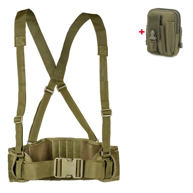 Army Military Tactical Molle Belt Special 1000D Nylon Paintball Battle Convenient Combat Girdle H-shaped Adjustable Soft Padded