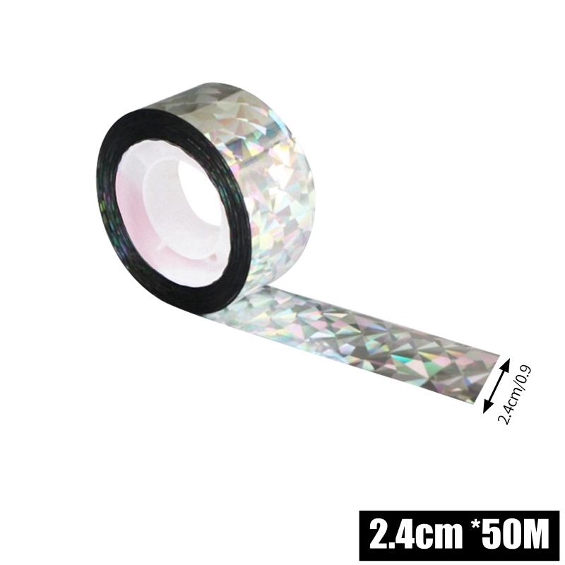 50/80/100M Bird Repellent Reflective Tape Pigeons Drive Away Ribbon Anti Bird Laser Flash Tape Garden Orchard Roof Bird-Proof