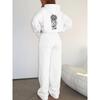 Women's Pullover and Wide Leg Sweatpants Set Are Fashionable and Comfortable Streetwear, Perfect for Autumn and Winter Women's Clothing