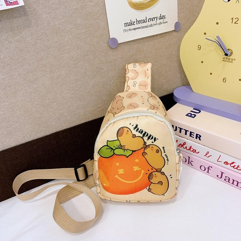 

Toddler Unisex Cartoon Capybara Crossbody Bag Fun Design Daily School Travel