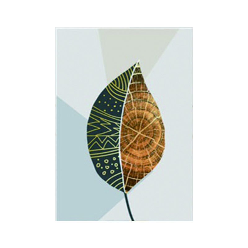 Kein Rahmen Abstraktes Goldgrünes Blatt Leinwandgemälde Wandkunst Bilder für Wohnzimmer Schlafzimmer Wand Heimposter