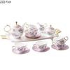 Purple Garden Series Cup&saucer Flowers Pattern Coffee Mug Dining Table Milk Mugs Afternoon Tea Teacup Fruits Juice Container