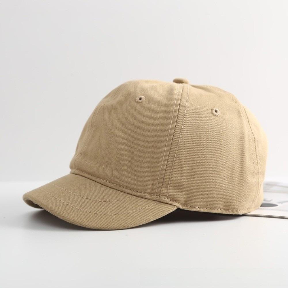 Short Brim Baseball Cap Soft Top Sun Visor Hat Vintage Dad Hat For Women