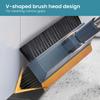 3 In 1 Floor V Shape Brush and Scraper Lightweight Portable Practical Brush for Cleaning Tiles Garage