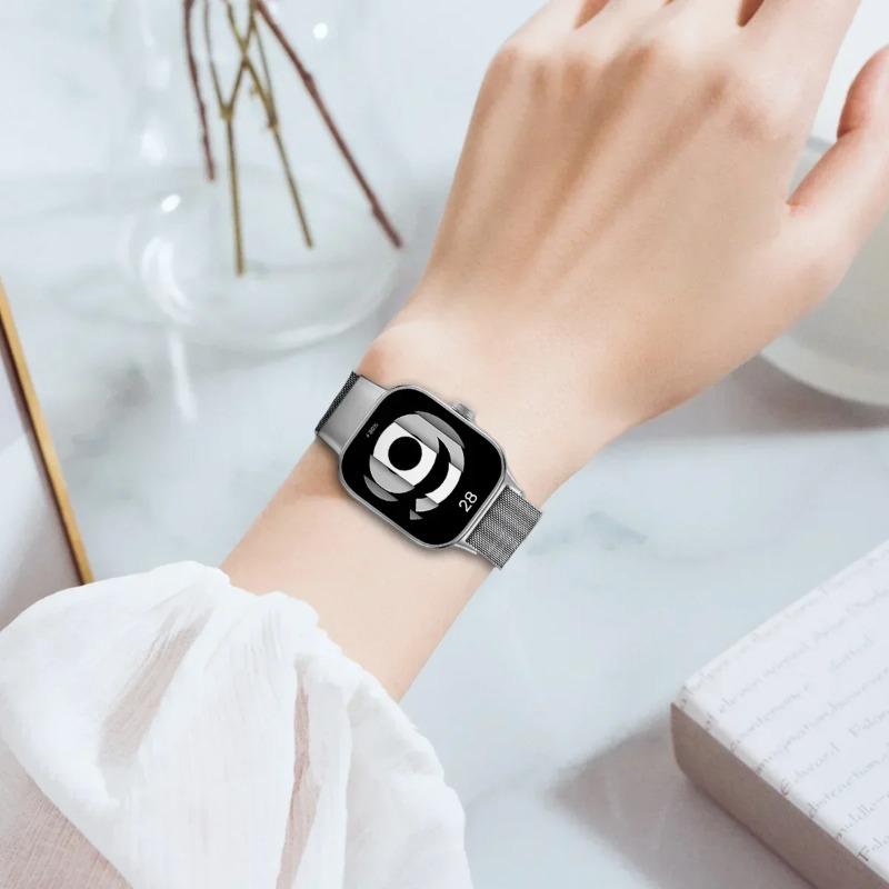 Cinturino Metallico per Xiaomi Mi Band 8/9 Pro Braccialetto Smart Magnetico Braccialetto di Ricambio in Acciaio Inossidabile per Redmin Watch 4/5 band