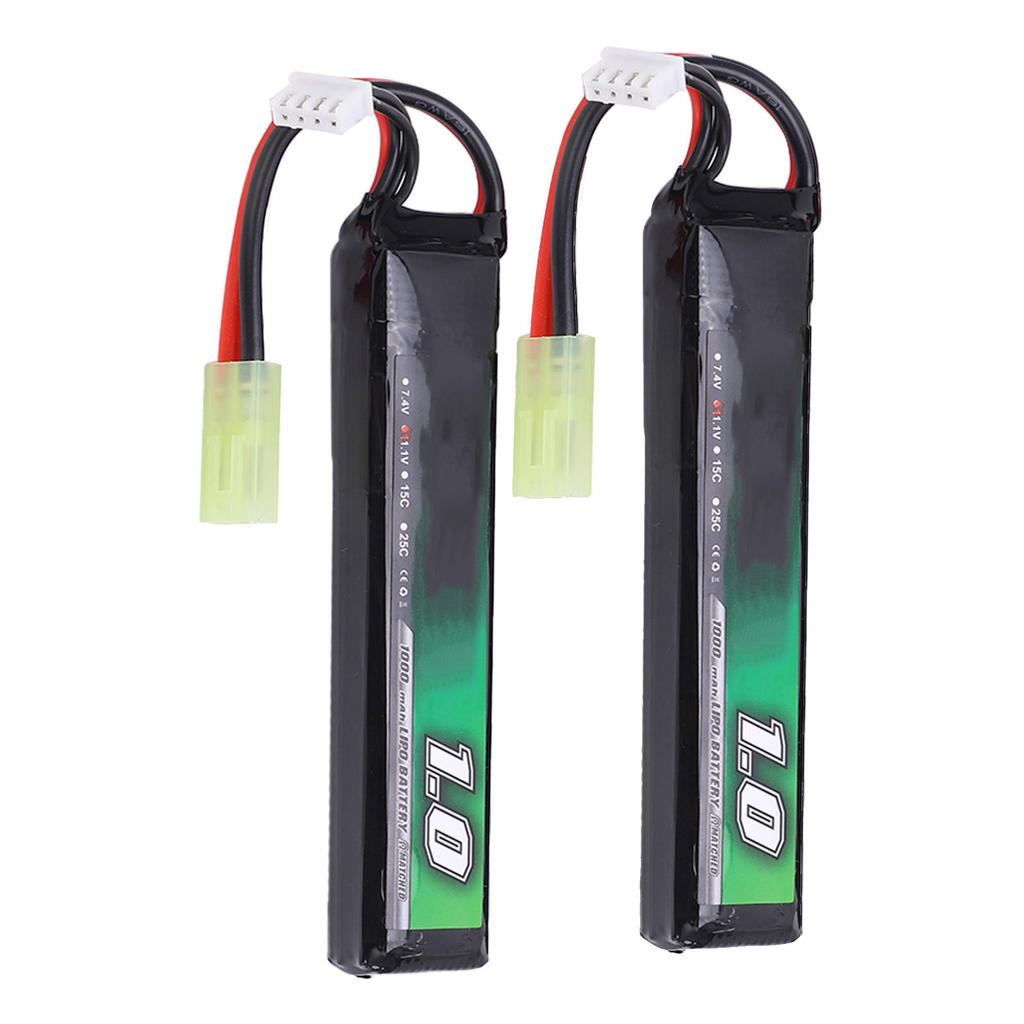 2 Stück 11,1 V 1000 mAh 15C Lipo-Akkupack mit Mini-Stecker Einzelzelle für Tamiya für RC-Auto Spielzeug