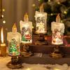 Floating Snow LED Crystal Ball Candle Night Light Multicolors Changing Decoration For Christmas Party Home Office