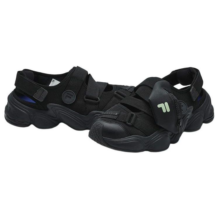 FILA Fusion Tenacity Non-Slip Wear-Resistant Breathable Comfortable Casual Beach Sandals Men sandals Black T12M421404FBK