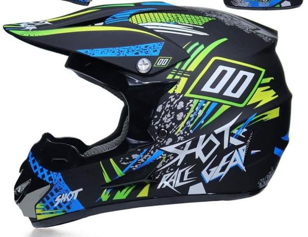 LOVSI ABS Full Face Motocross Helmet Model 125 Replacement for ATV Pit Bike Off-road Use Sizes M/L/XL 1 Year Warranty DOT