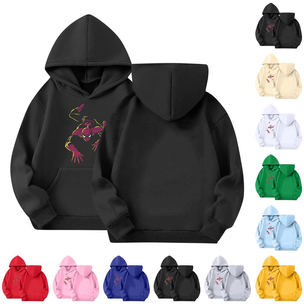 Kids Long Sleeve Pullover Sweatshirt, Loose Fit Letter Print Top for Boys and Girls