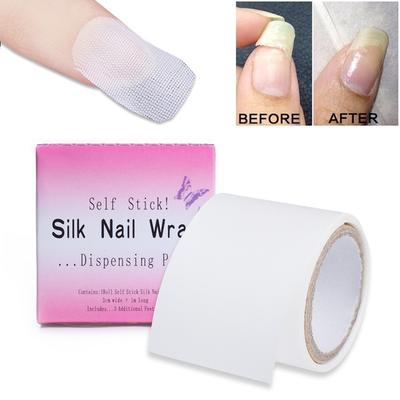 Adhesive Silk Nail Wrap Reinforce Nail Protector 3cm*1m White UV Gel Acrylic Nail Care Tool
