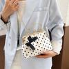 Sac à main à fermoir métallique avec poignée Chaîne amovible Pochette de soirée Sac à bandoulière à fermoir baiser Événement de mariage