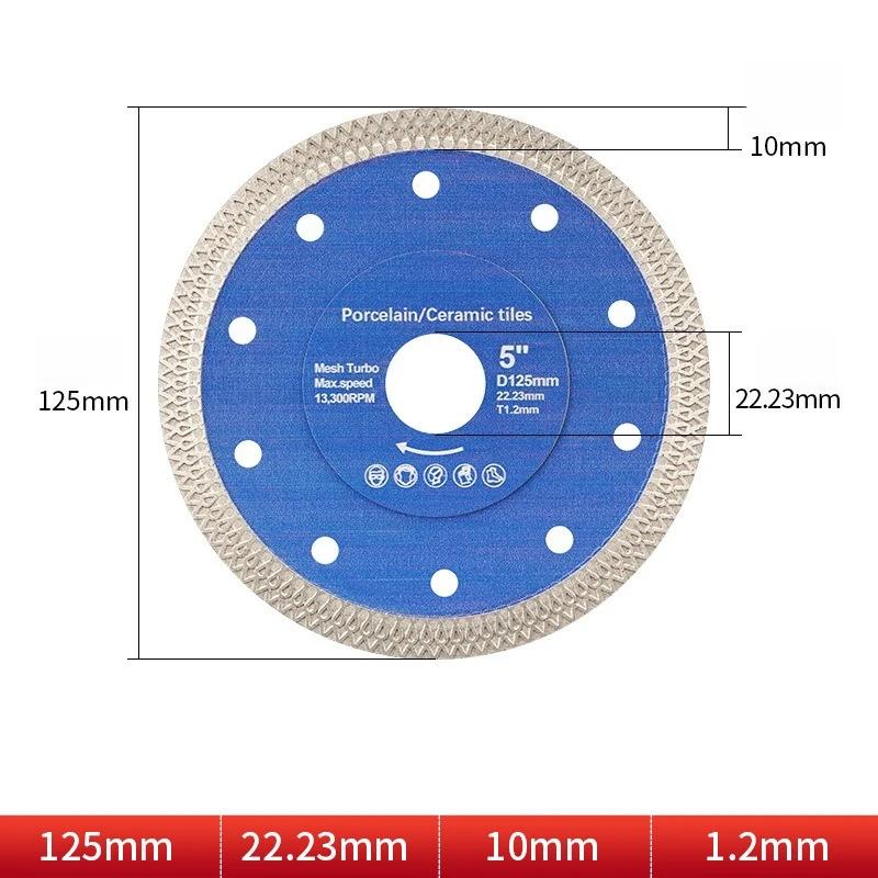 Diamond Saw Blade 105 125mm Porcelain Tile Ceramic Granite Marble Cutting Blades for Angle Grinder Stone Specific Hole Opener
