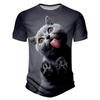 Summer Round Neck Funny Cat Pattern 3D Print Top Fashionable Casual Short Sleeved Men's T-shirts