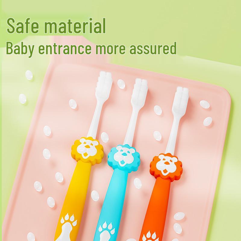 Korean Children's Soft Bristle Cartoon Lion Toothbrush (Ages 3-12) for Oral Care