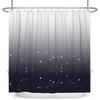 Cortina de ducha Cielo estrellado degradado Estampado de línea geométrica y puntos Cortina de baño impermeable Decoración de baño Tela de poliéster con ganchos