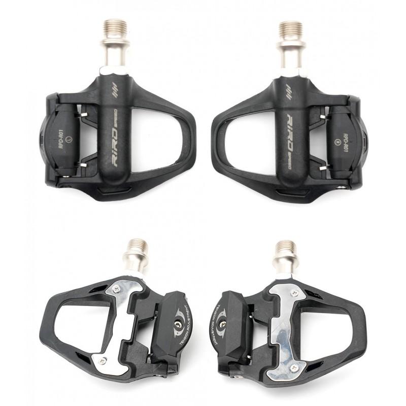 RIRO HD79 Road Bike Clipless Pedals With SPD Cleats Sealed Bearing Adjustable Tension Composite Body