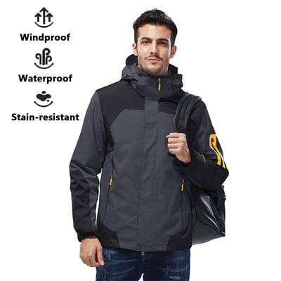 Men's Outdoor Jackets Windbreaker Waterproof Color Blocking Coat Fit Zipper Urban Commuting Outwear Men