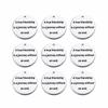 Louleur 10 Styles Stainless Steel Rhodium Pendants Stamping Tag Round Letter Charm Pendant for DIY Necklace Bangle Makings